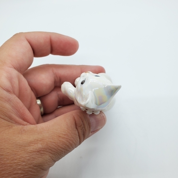 Vintage Enesco cat kitten pearl glaze figurine - Picture 8 of 8